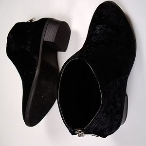 JUSTFAB WOMEN VELVET BLACK BOOTS SHOES SIZE 6